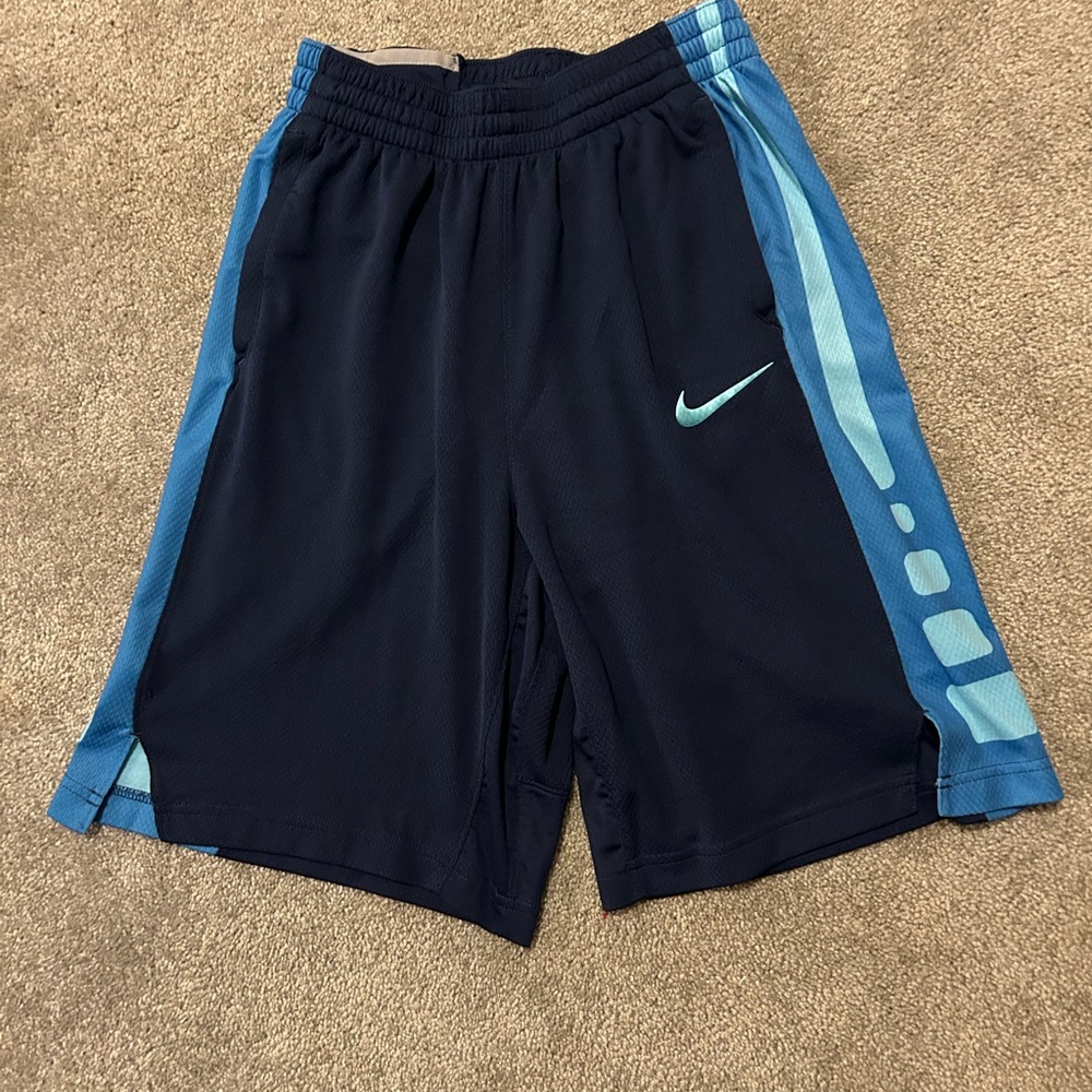 Nike Kids Navy and Light Blue Athletic Shorts